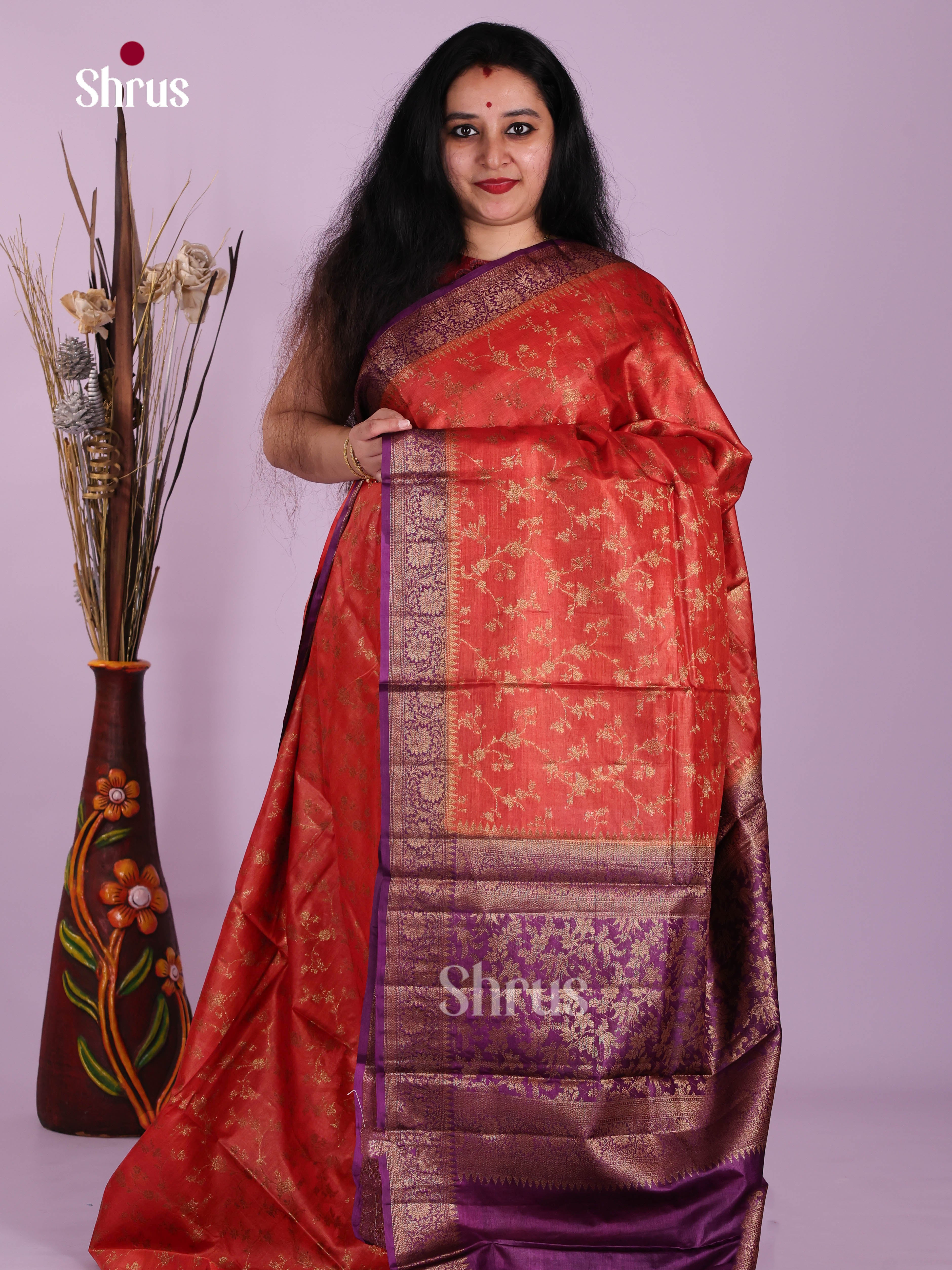 DJS23477 - Tussar Saree - Shop on Shrus.com