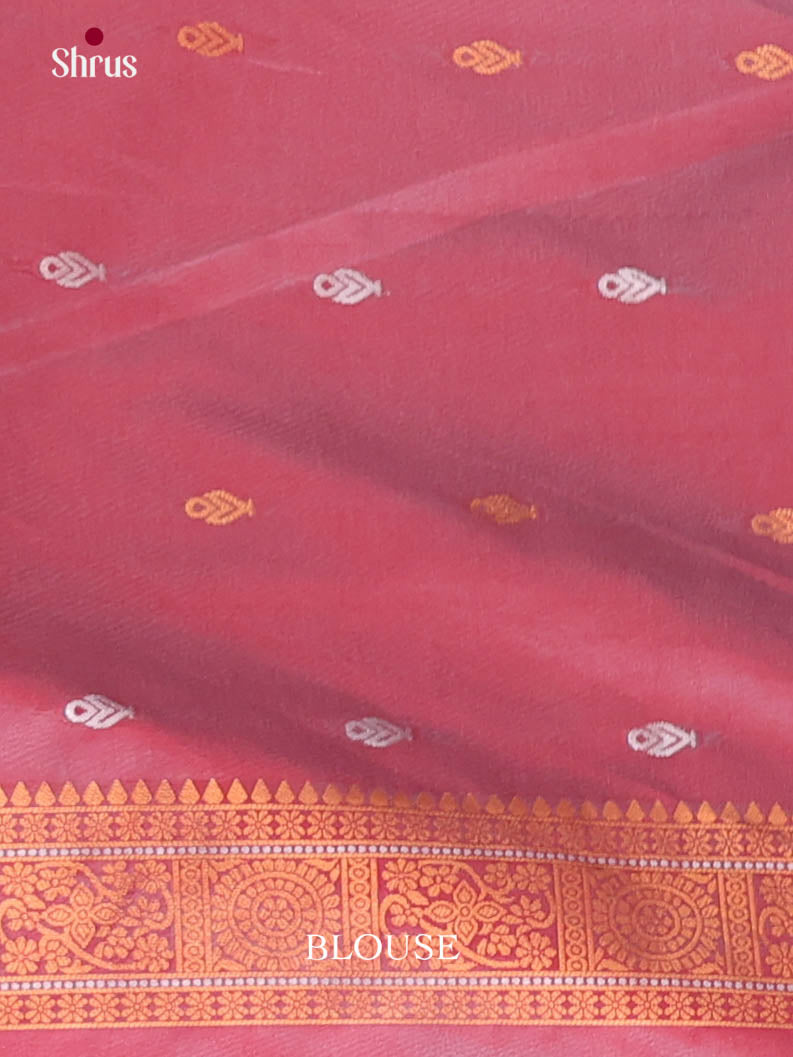 Green & Maroon- Semi Softsilk Saree