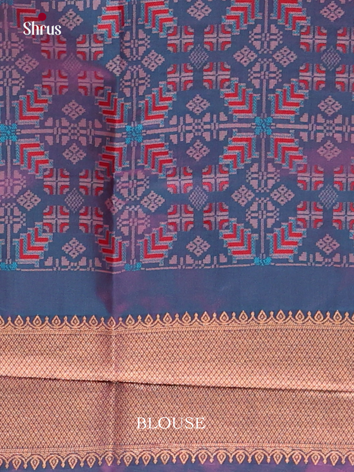 Pink & Blue- Semi Softsilk Saree