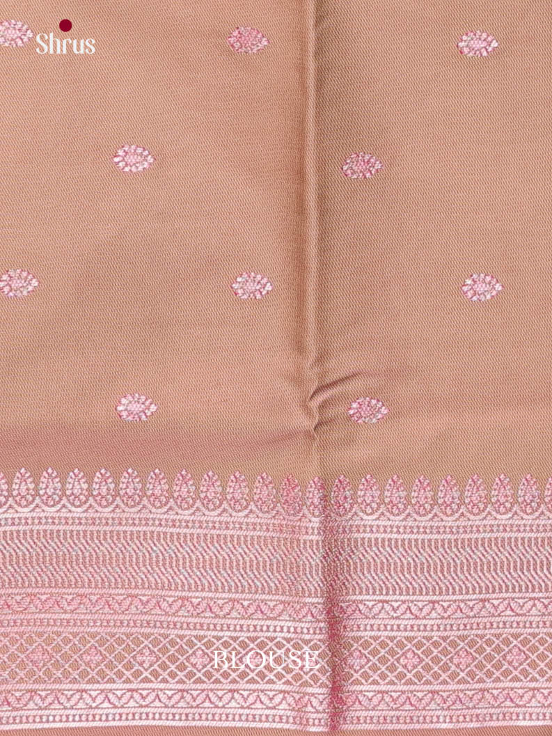 Pink & Green - Semi Softsilk Saree