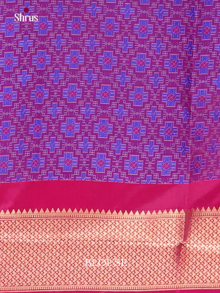 Purple & Pink - Semi Softsilk Saree