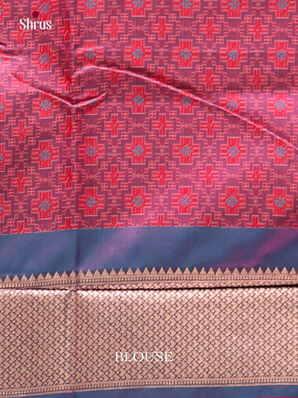 Pink & Blue- Semi Softsilk Saree