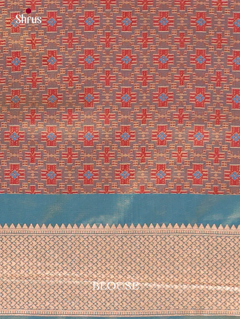 Brick & Green - Semi Softsilk Saree