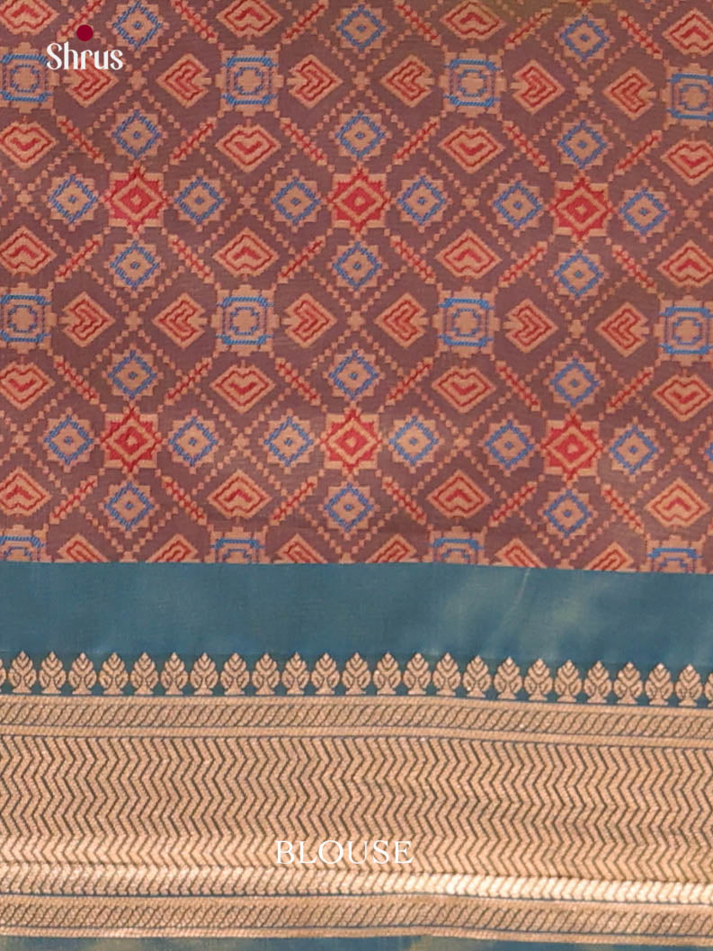 Brick & Green - Semi Softsilk Saree