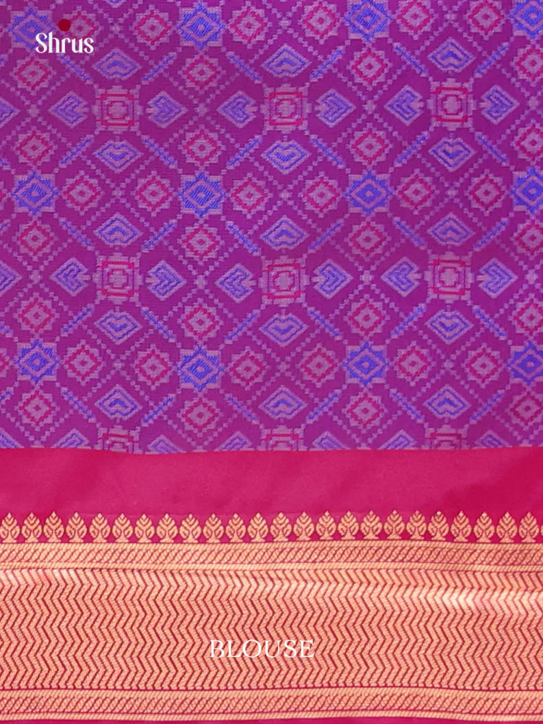Purple & Pink- Semi Softsilk Saree
