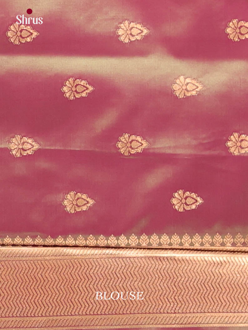 Green & Maroon- Semi Softsilk Saree