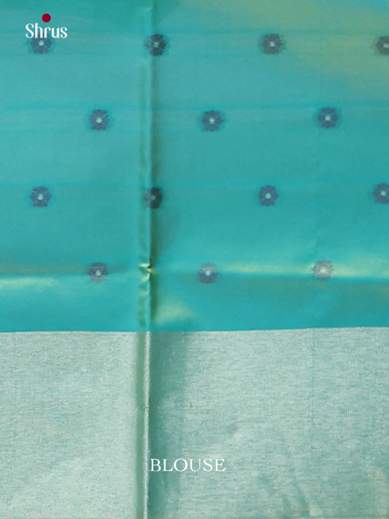 Orange & Green - Semi Softsilk Saree