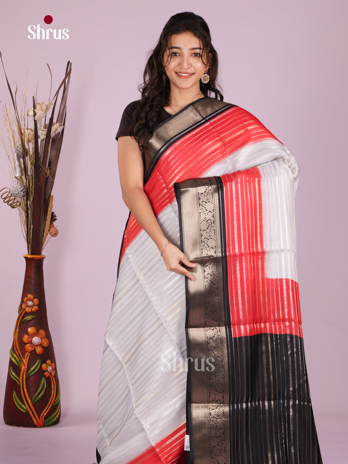 DJS24007 - Semi Mysoresilk Saree - Shop on Shrus.com