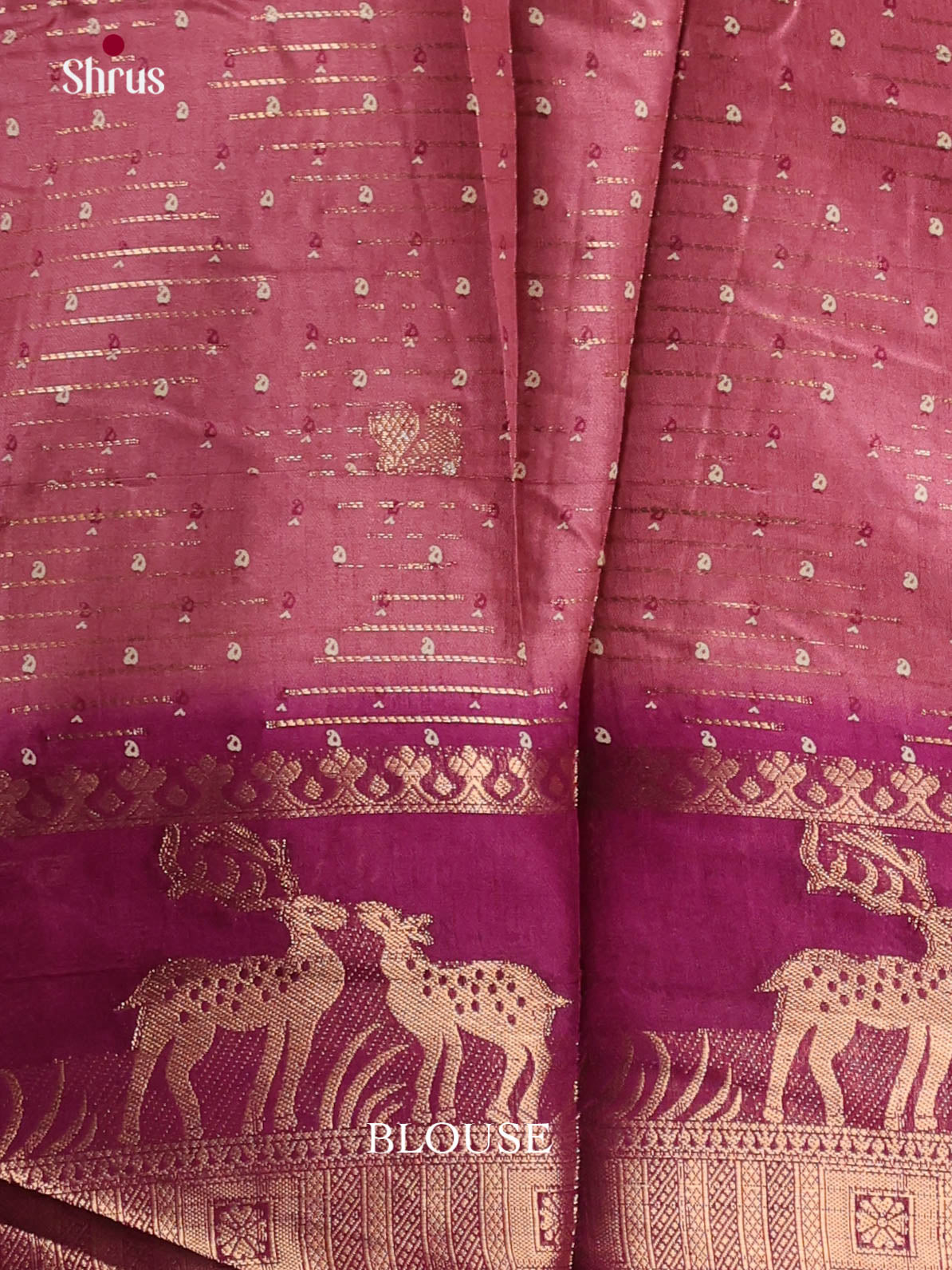 Onion Peel & Maroon - Semi Dola silk Saree