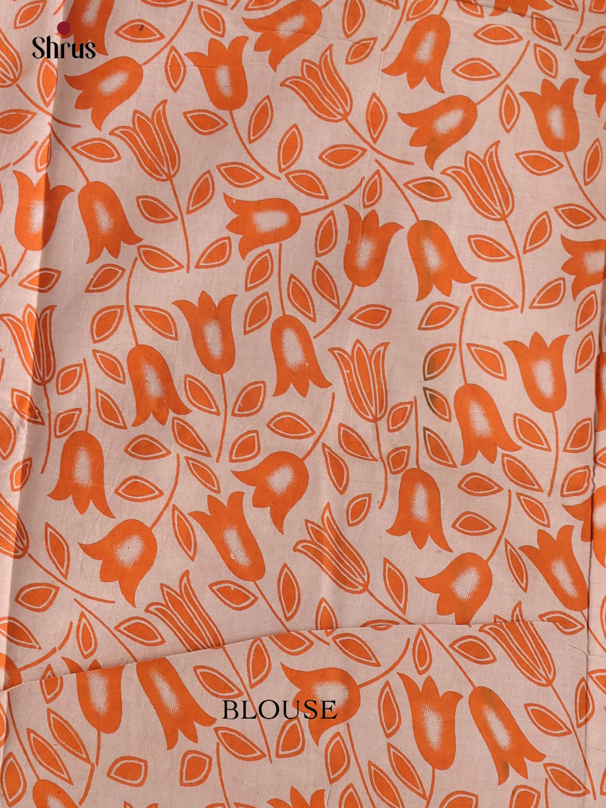 Cream & Orange - kalamkari-cotton Saree