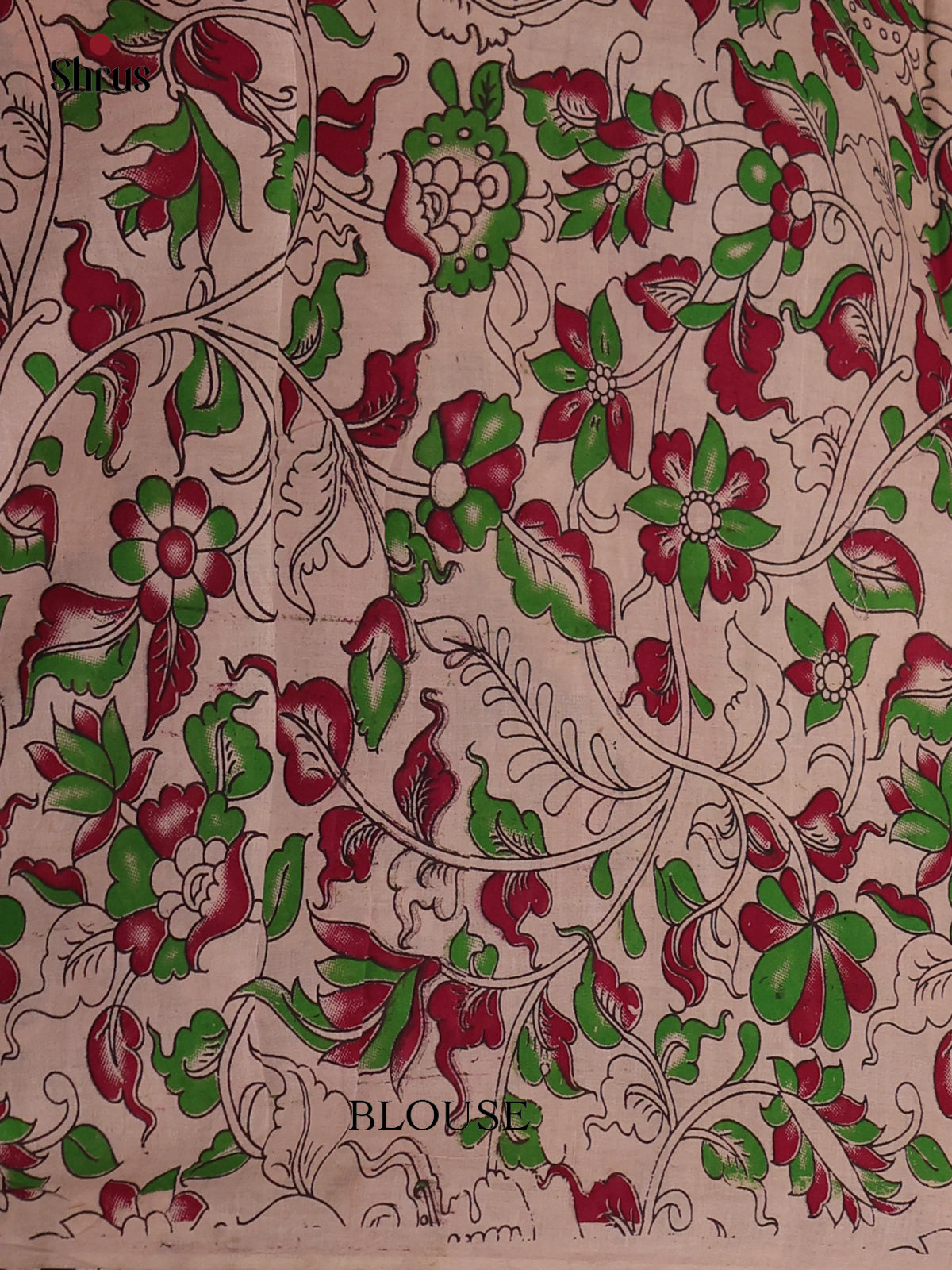 Black & Cream - kalamkari-cotton Saree