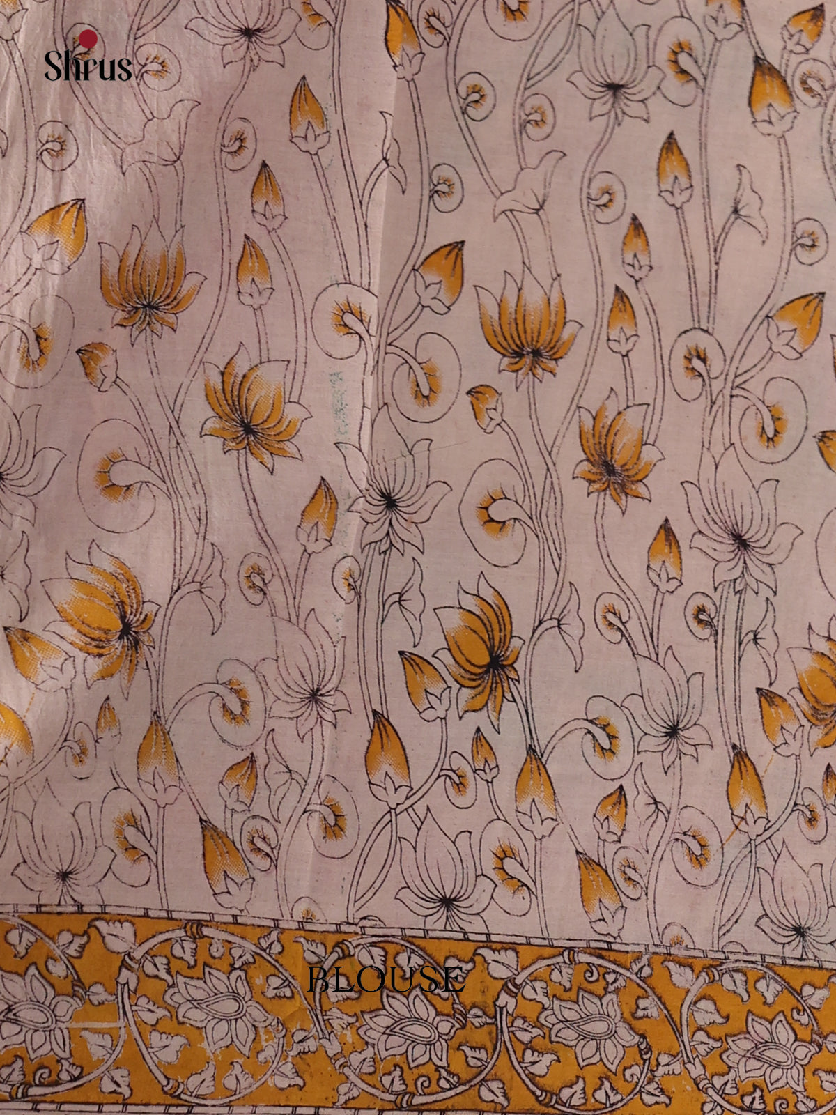 Green & Cream - kalamkari-cotton Saree