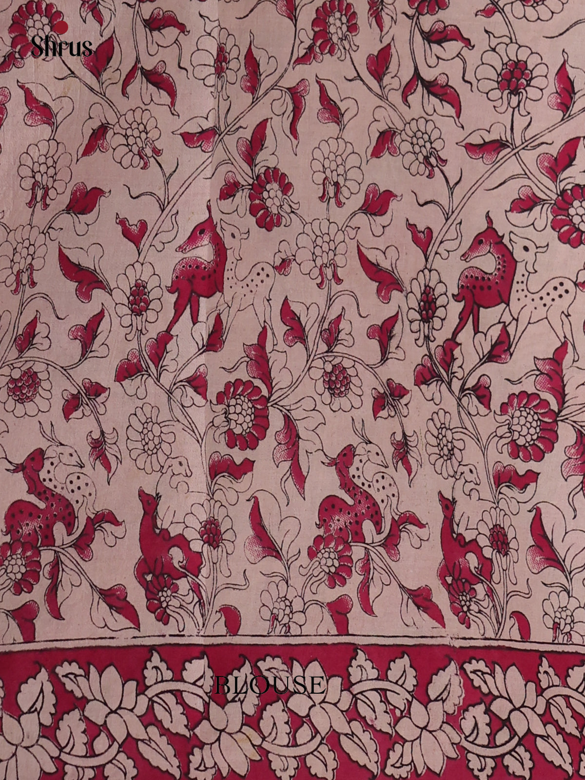 Leaf Green & Pink - kalamkari-cotton Saree