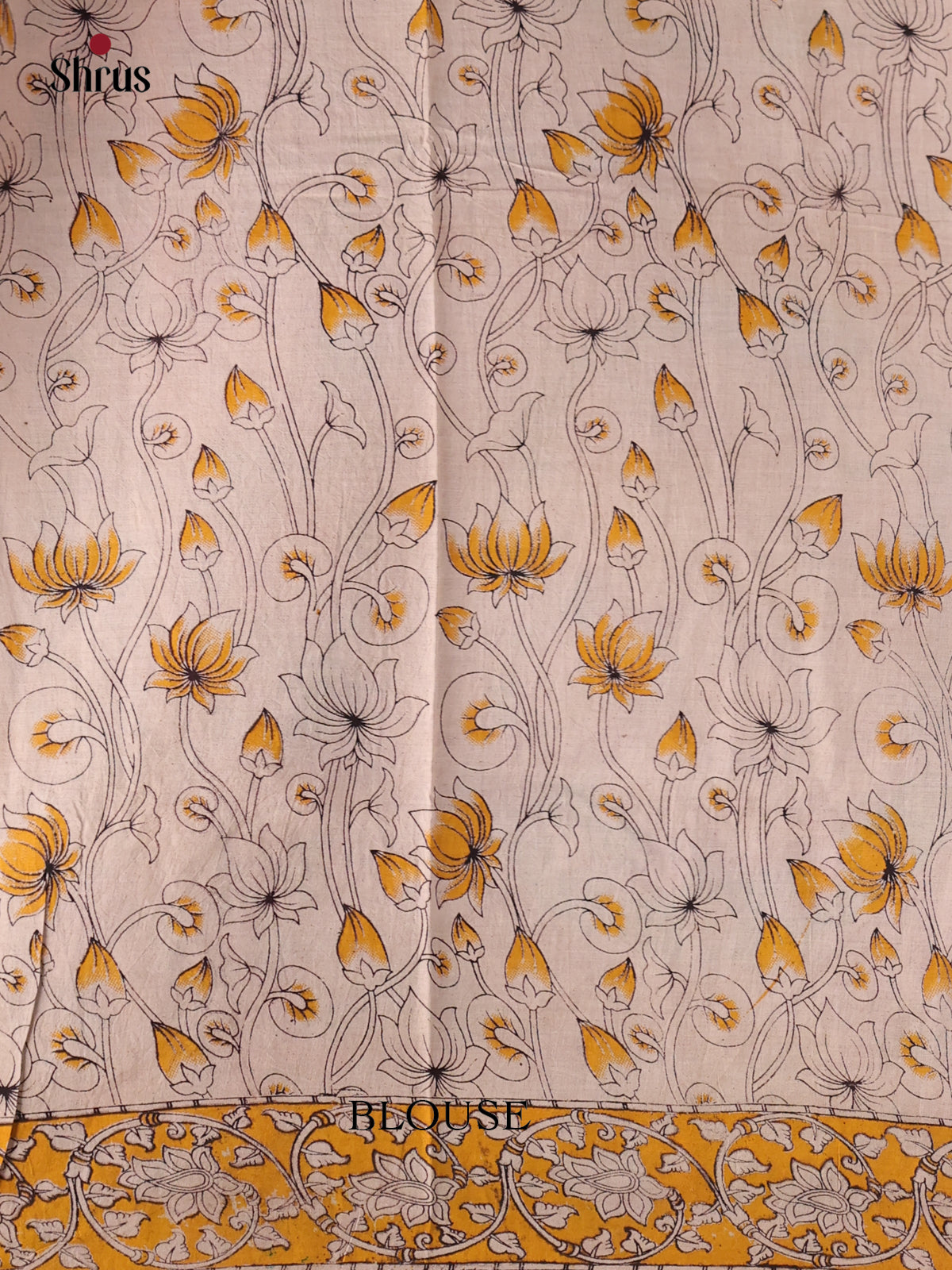 cream & Pink - kalamkari-cotton Saree