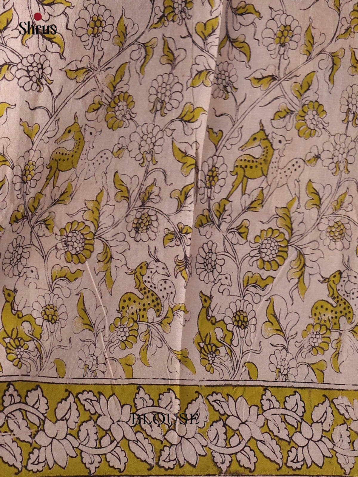 Blue & Green - kalamkari-cotton Saree