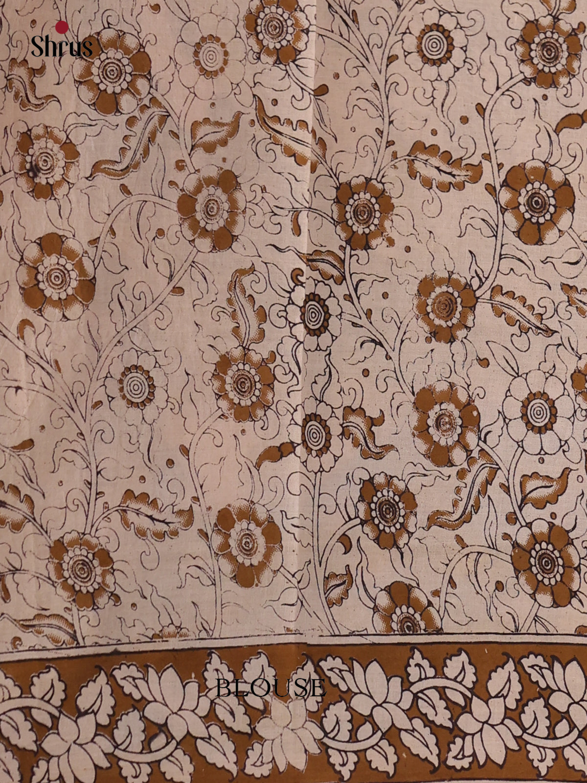 Cream & Grey - kalamkari-cotton Saree