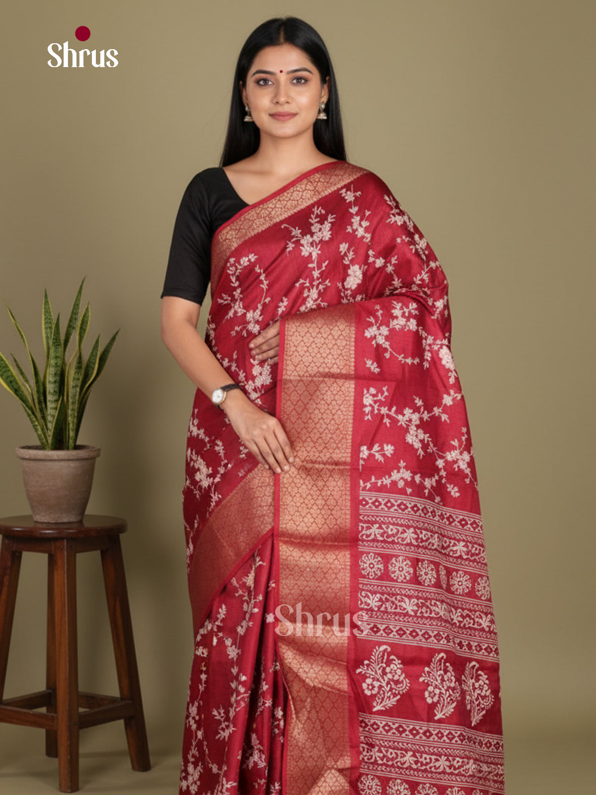 DJS24140 - Semi Crepe Saree