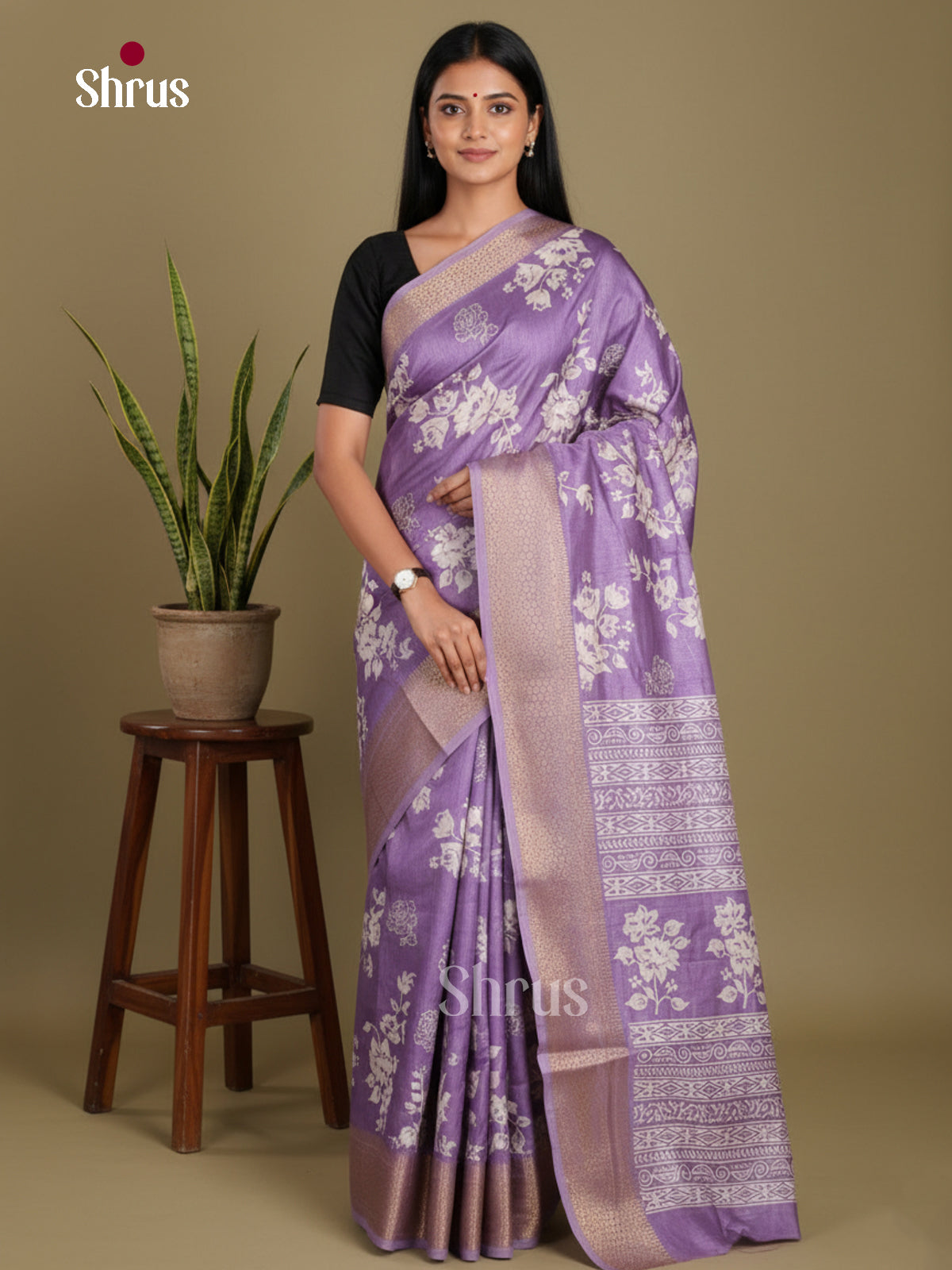 DJS24141 - Semi Crepe Saree