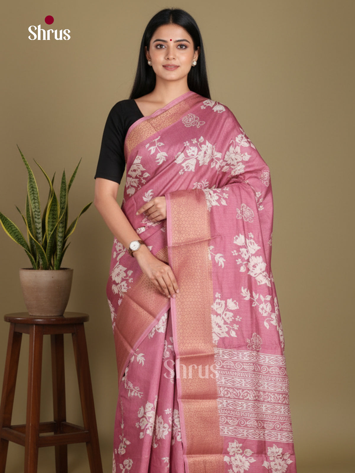 DJS24142 - Semi Crepe Saree