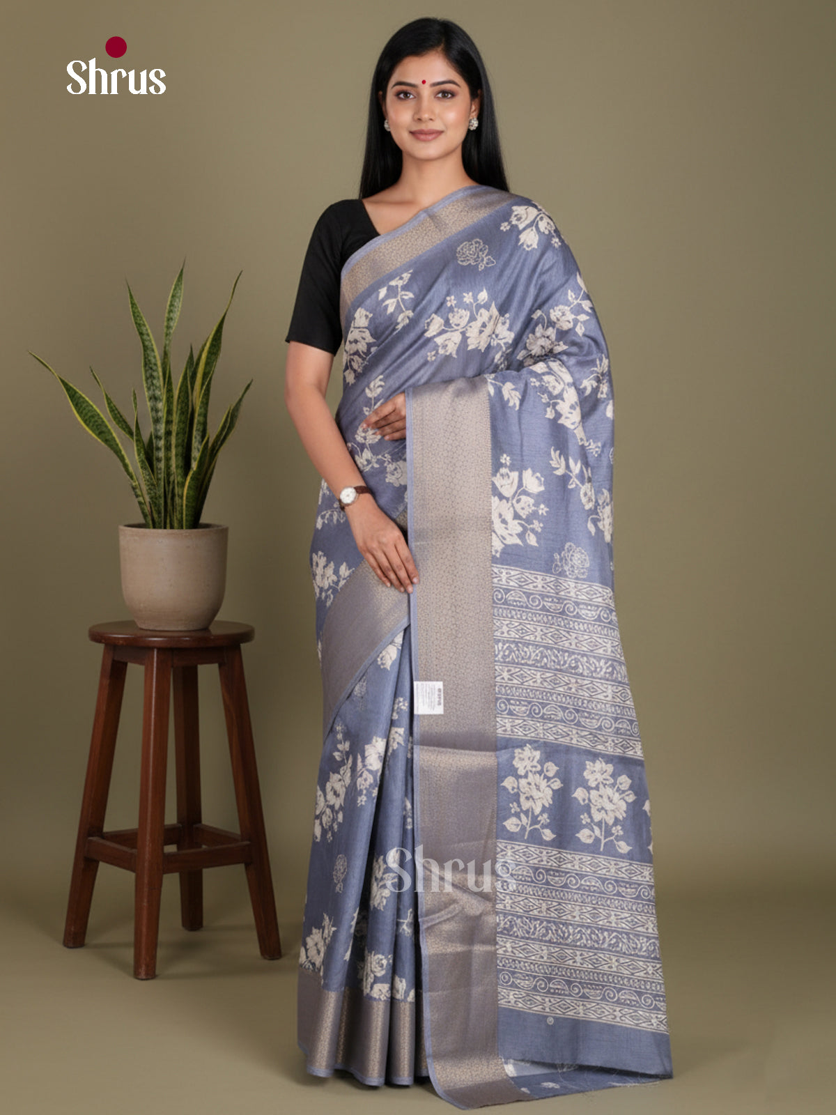 DJS24143 - Semi Crepe Saree