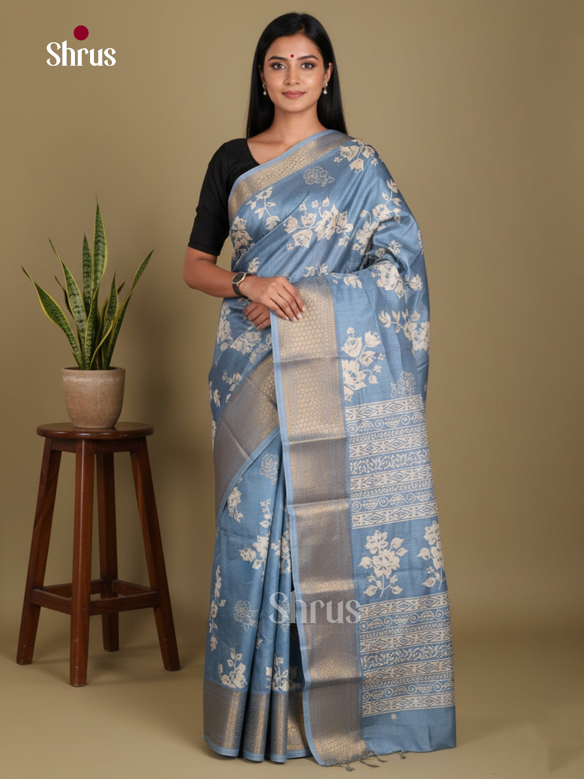 DJS24144 - Semi Crepe Saree