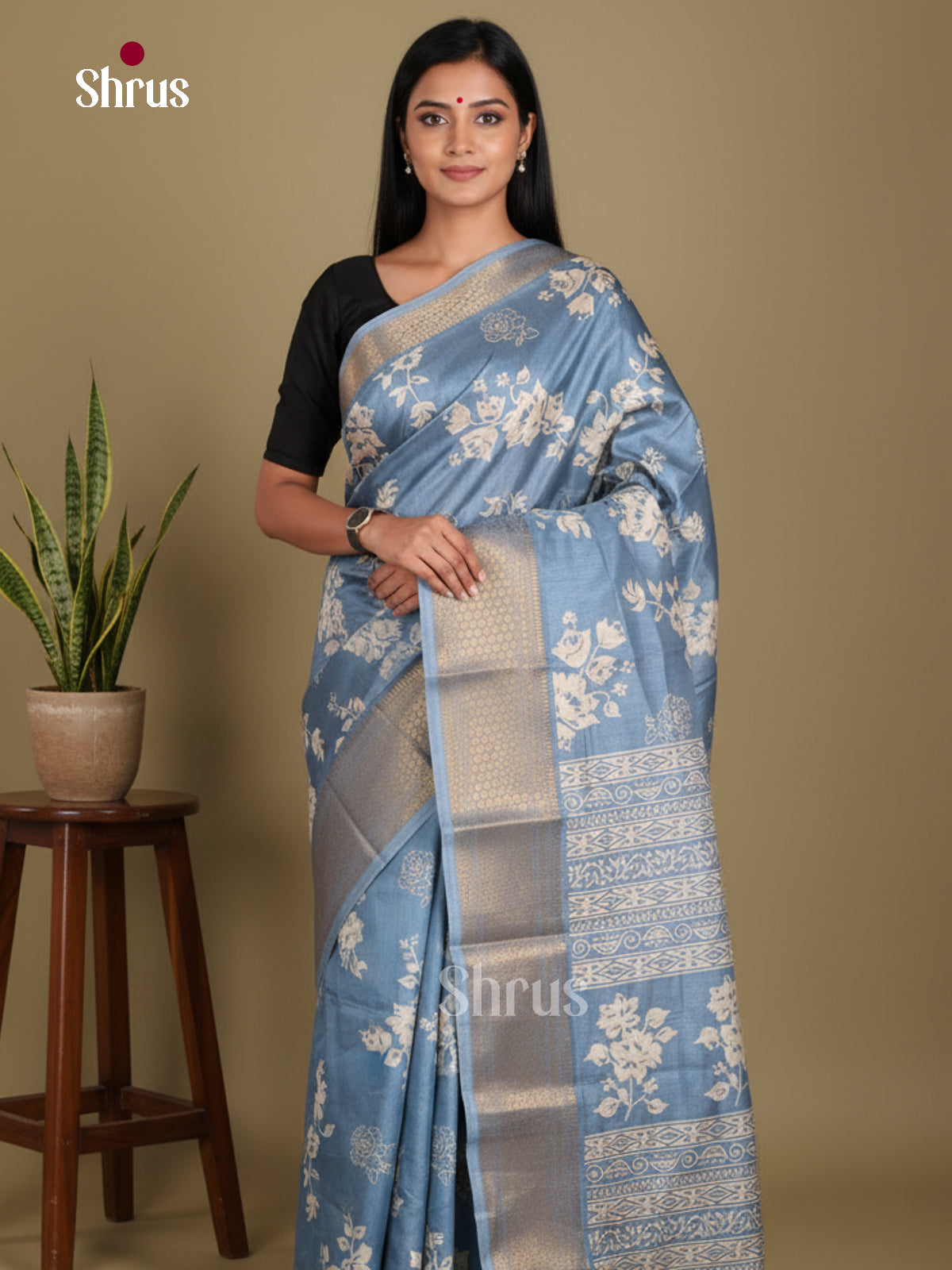 DJS24144 - Semi Crepe Saree