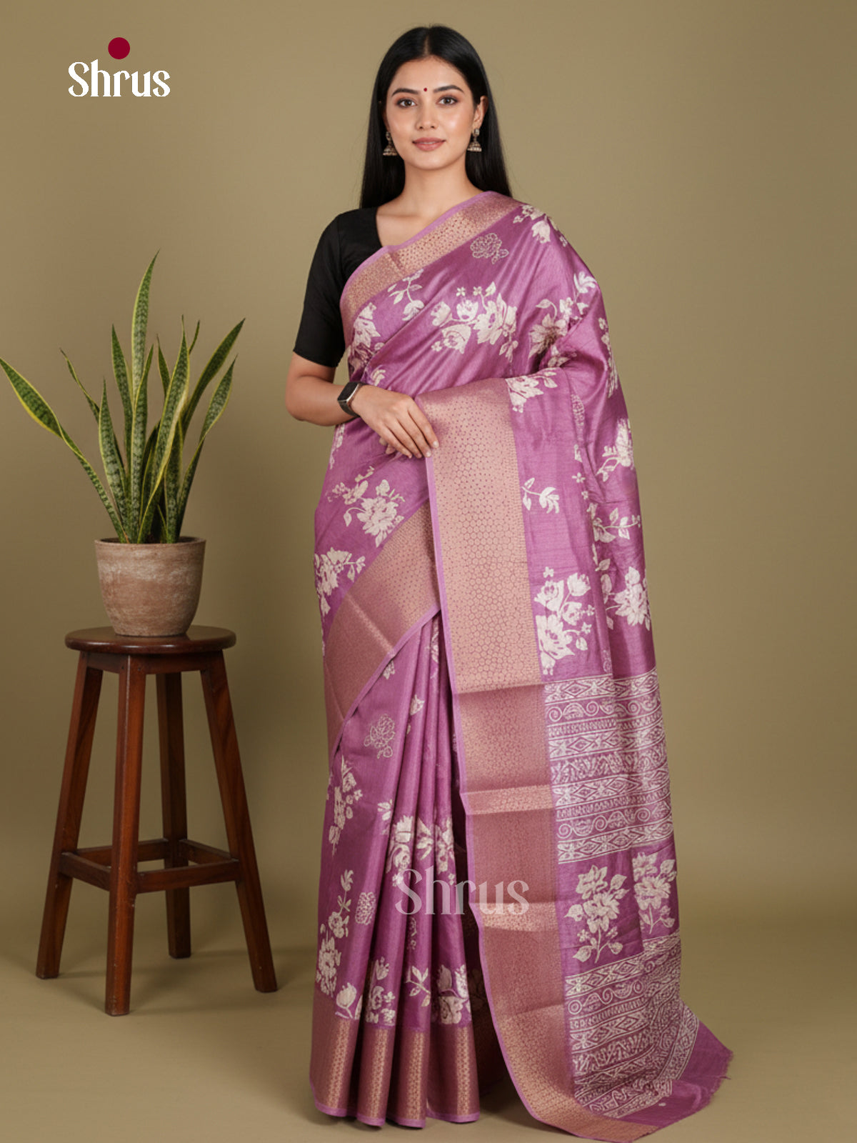 DJS24146 - Semi Crepe Saree