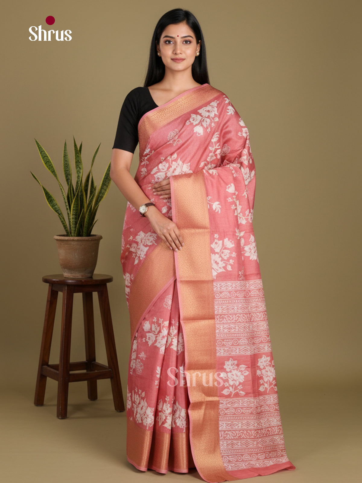 DJS24147 - Semi Crepe Saree
