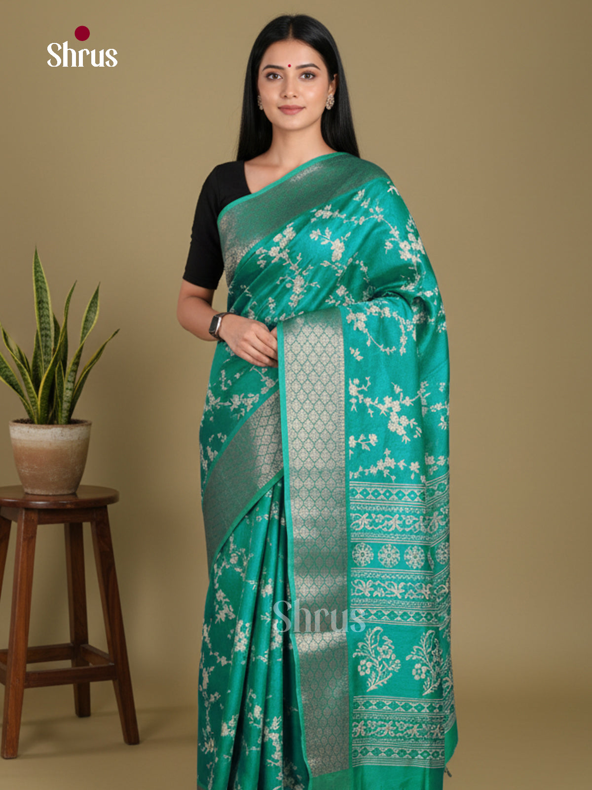 DJS24158 - Semi Crepe Saree