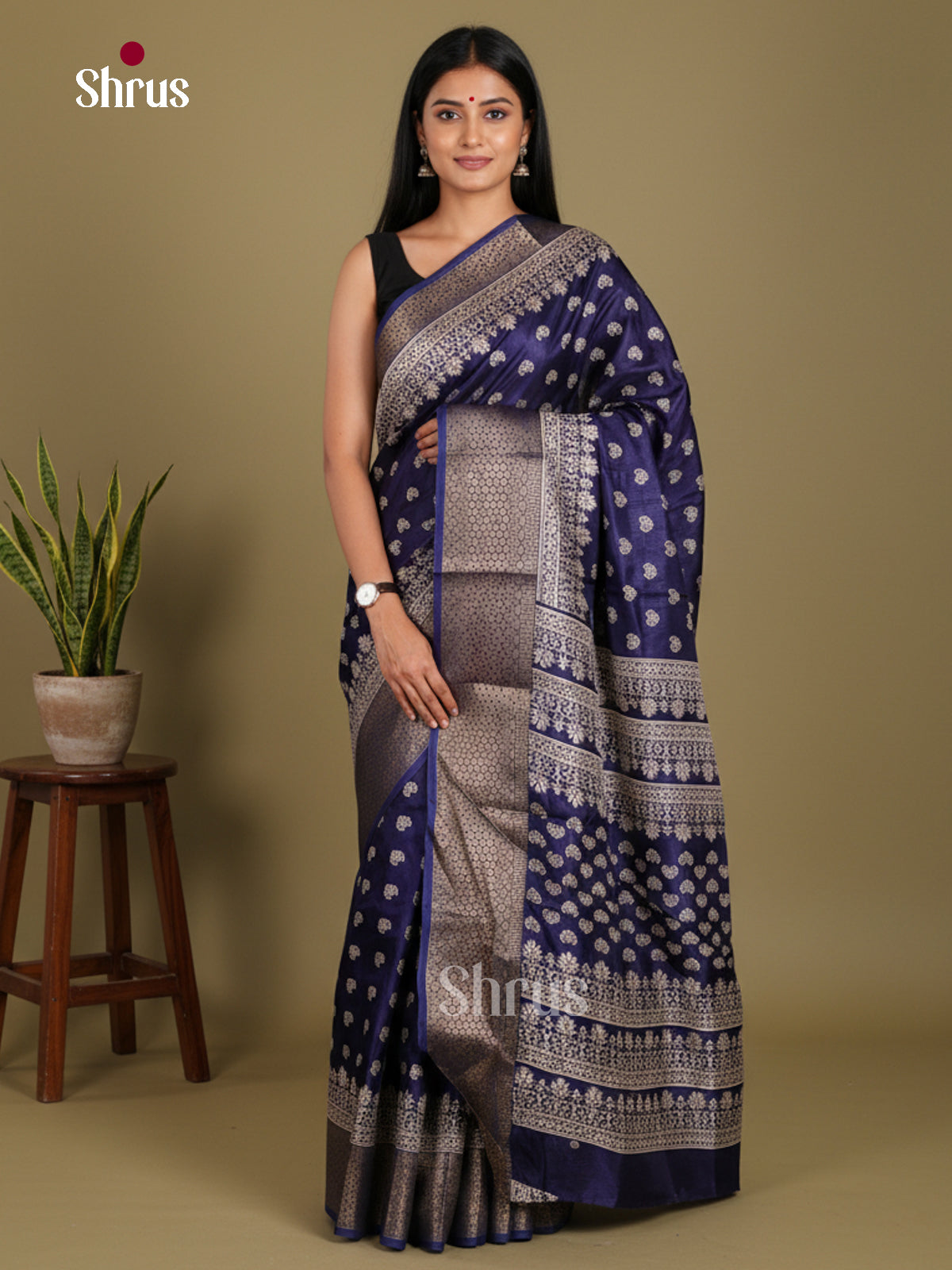 DJS24182 - Semi Crepe Saree - Shop on Shrus.com