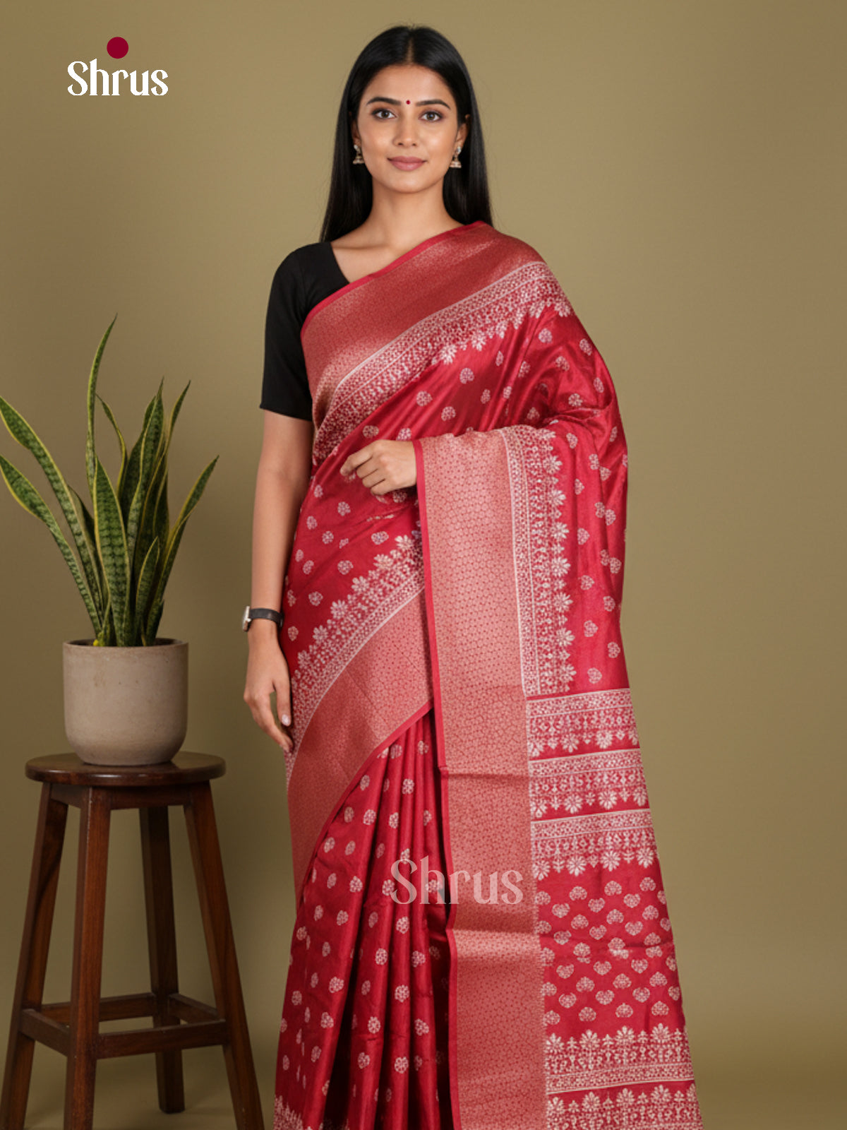 DJS24184 - Semi Crepe Saree