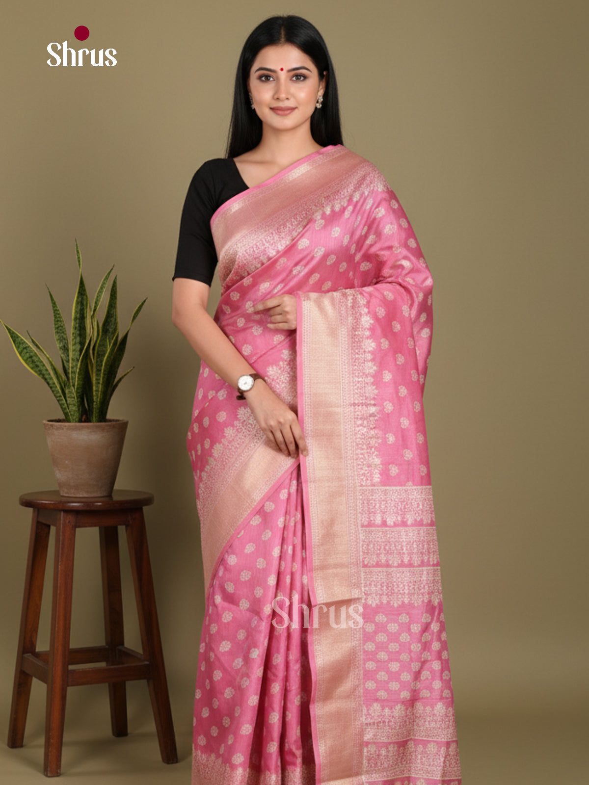 DJS24185 - Semi Crepe Saree