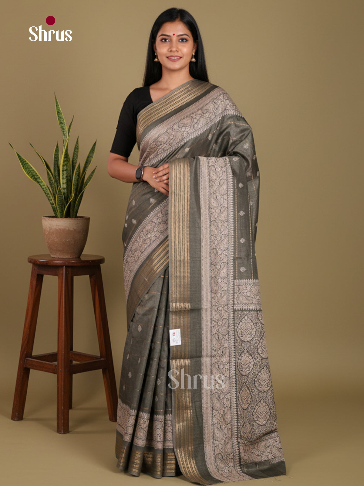 DJS24196 - Semi Crepe Saree - Shop on Shrus.com