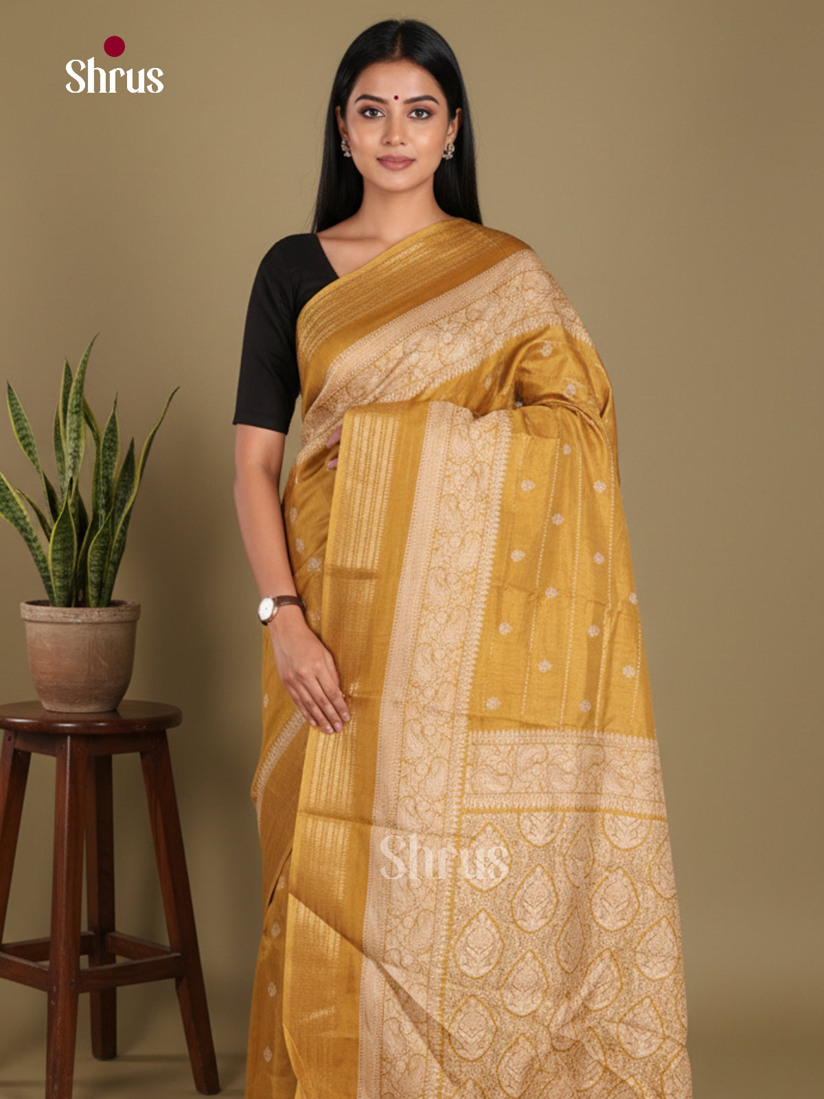 DJS24197 - Semi Crepe Saree - Shop on Shrus.com