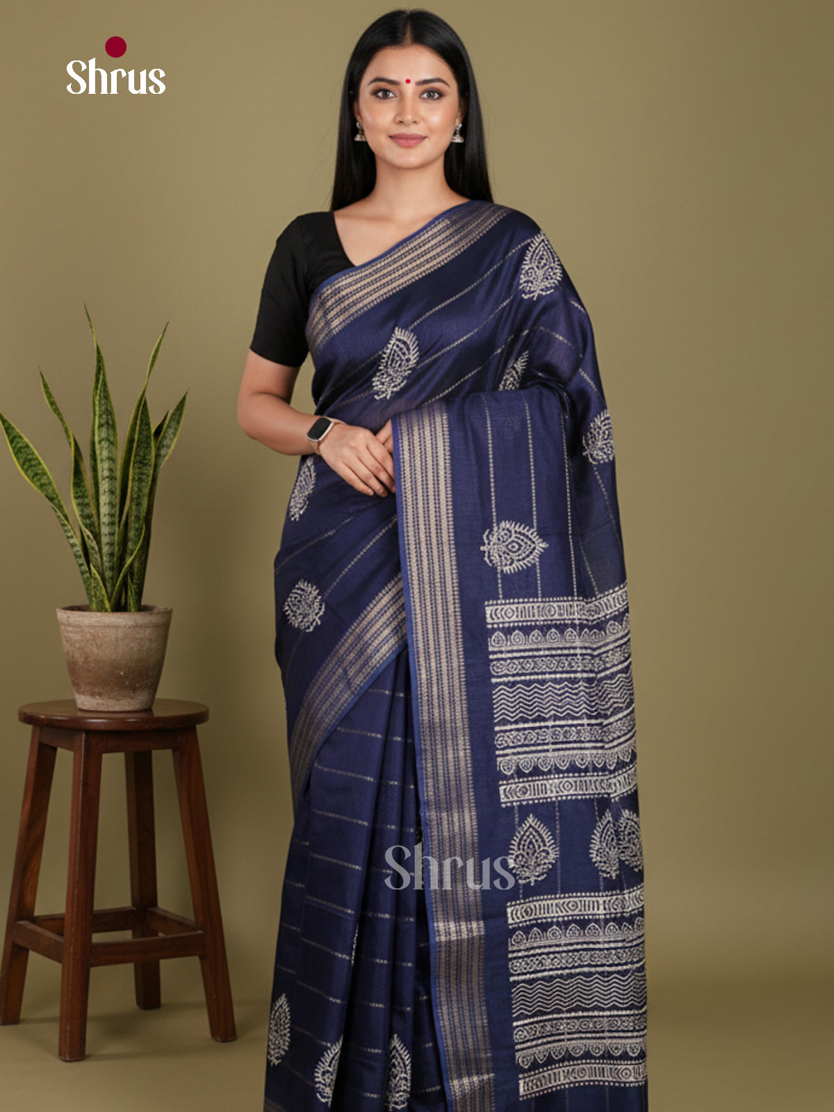 DJS24202 - Semi Crepe Saree - Shop on Shrus.com