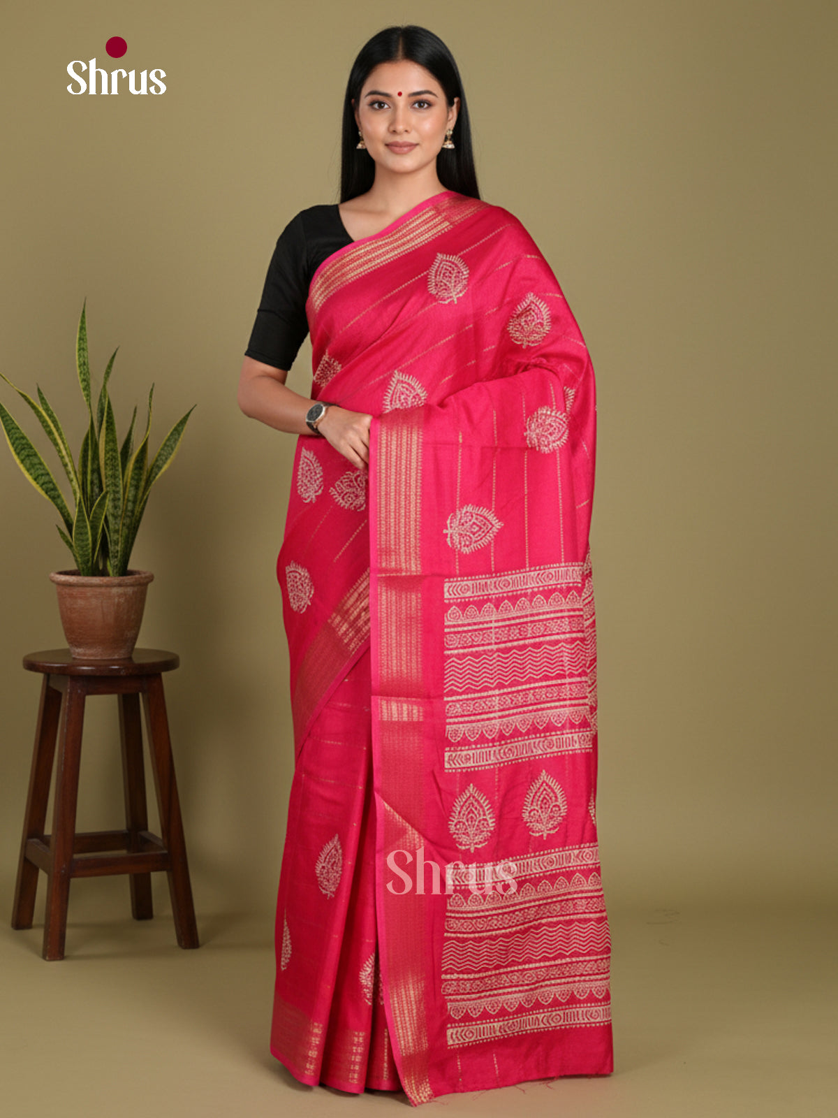 DJS24205 - Semi Crepe Saree