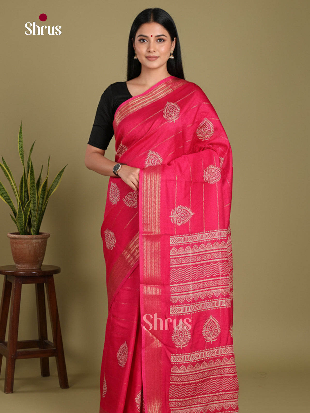 DJS24205 - Semi Crepe Saree