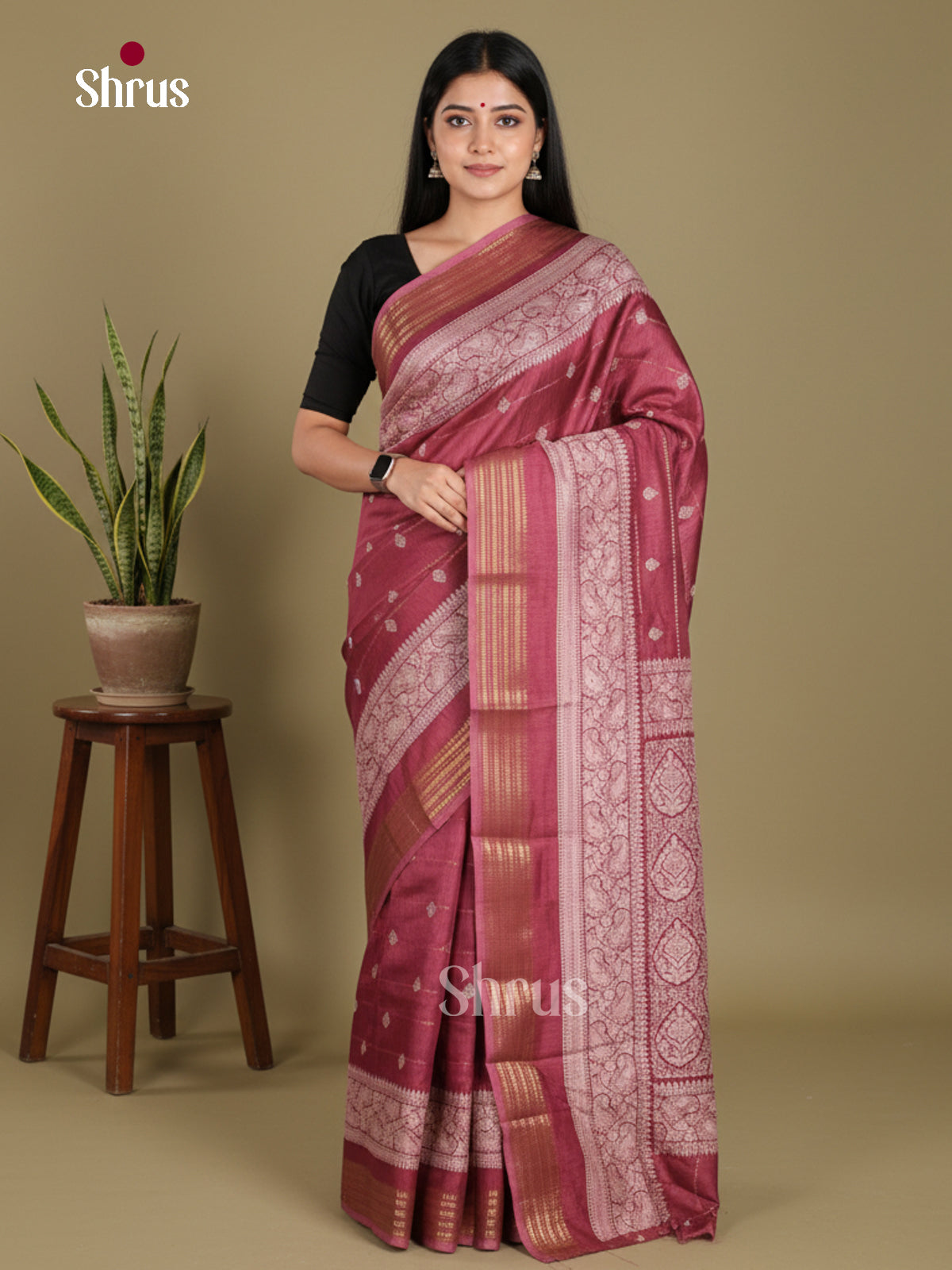 DJS24210 - Semi Crepe Saree