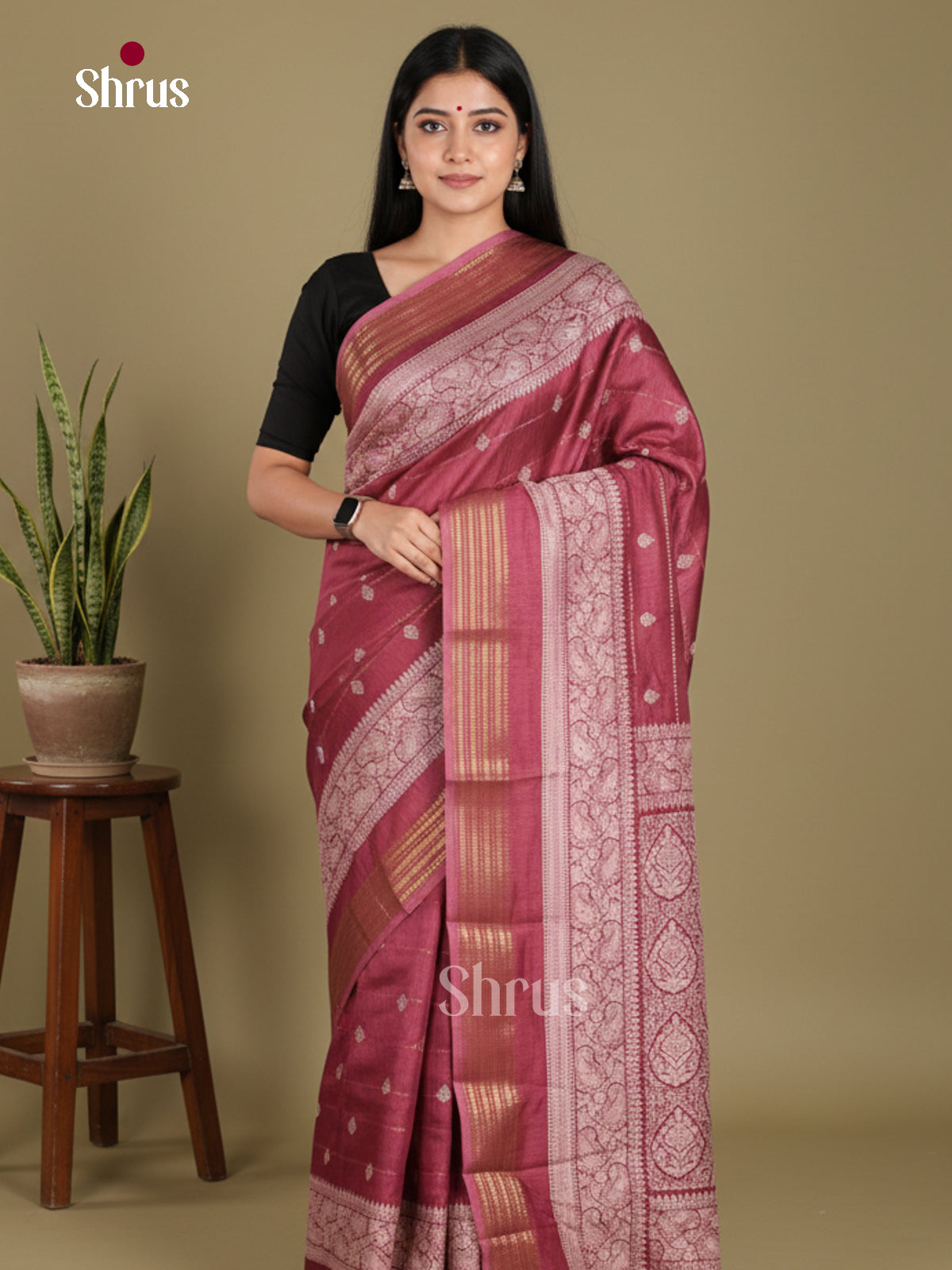 DJS24210 - Semi Crepe Saree