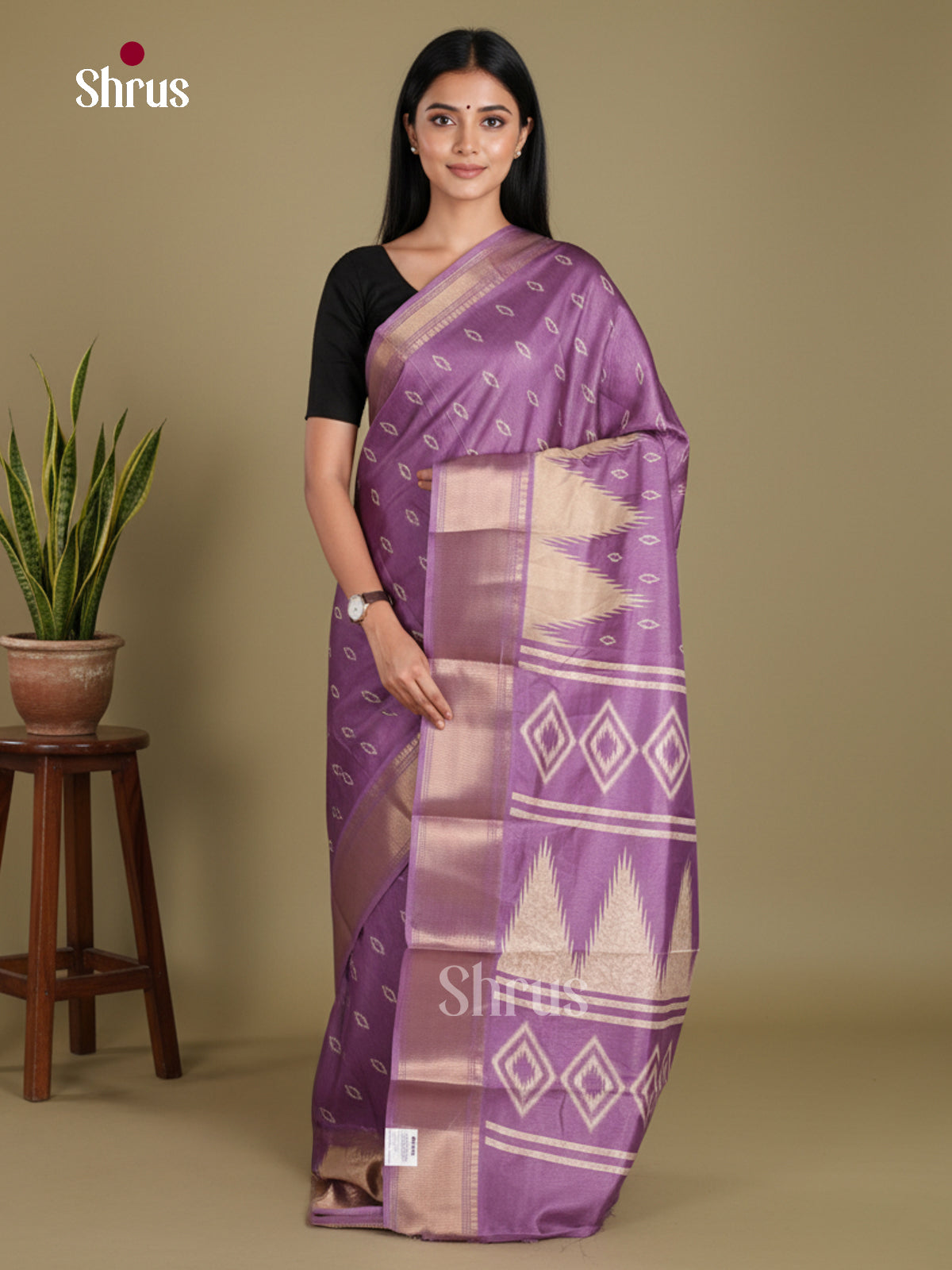 DJS24217 - Semi Crepe Saree - Shop on Shrus.com