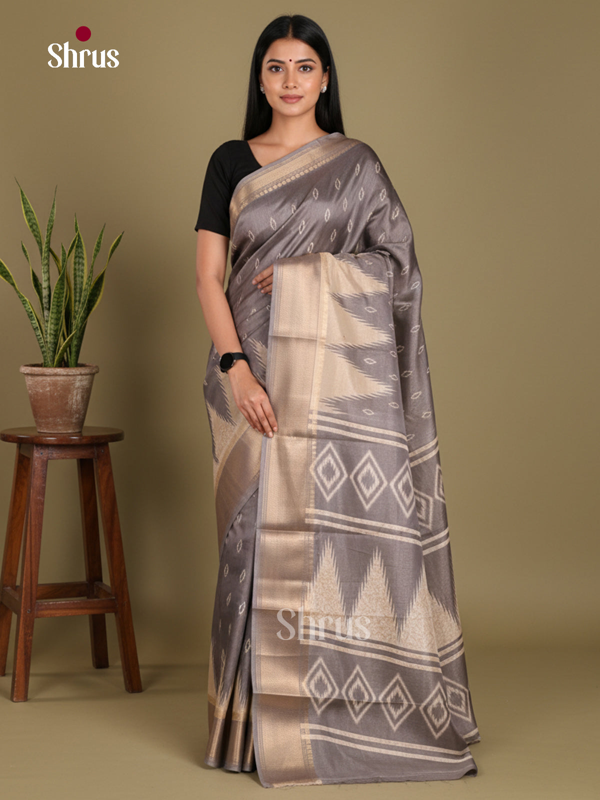 DJS24218 - Semi Crepe Saree