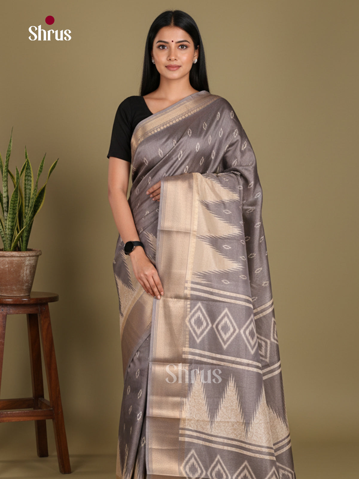 DJS24218 - Semi Crepe Saree