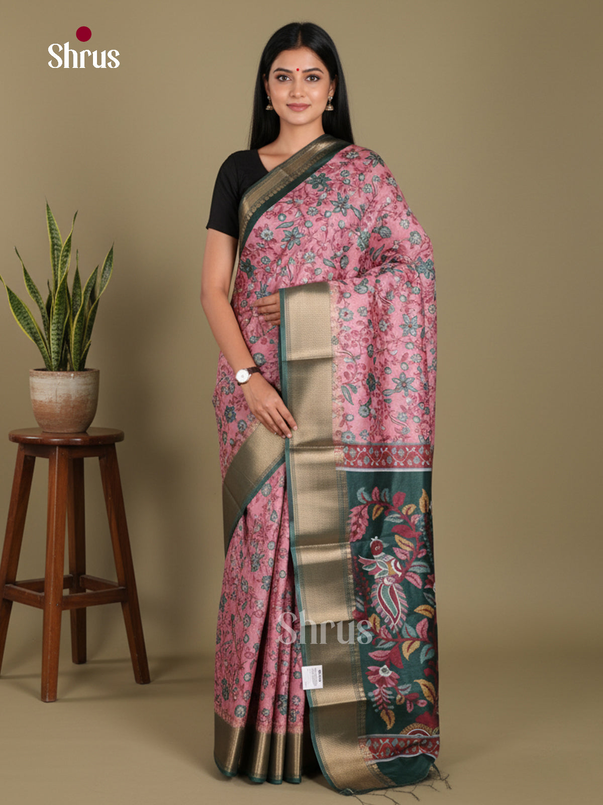 DJS24224 - Semi Crepe Saree - Shop on Shrus.com