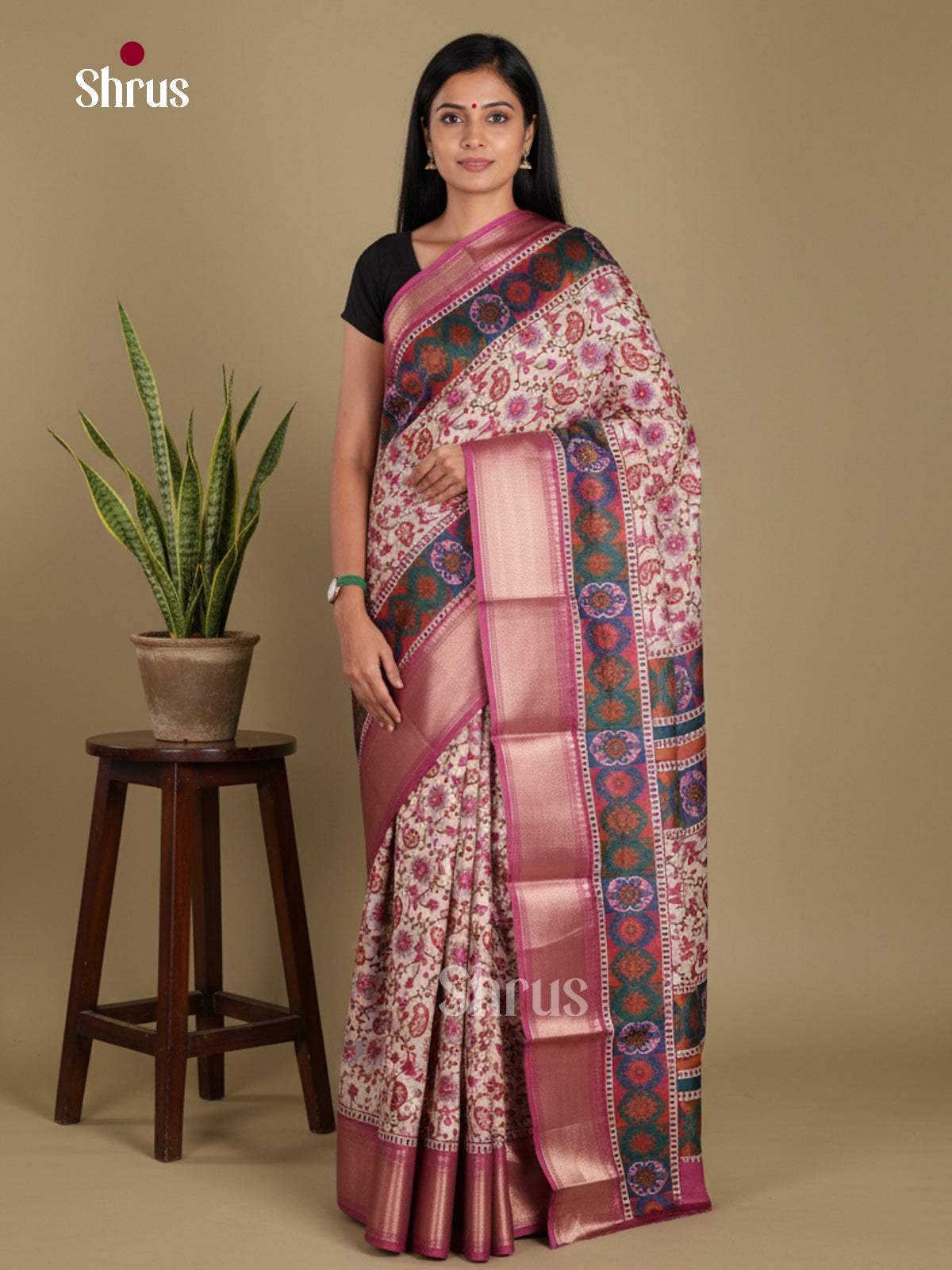 DJS24234 - Semi Crepe Saree