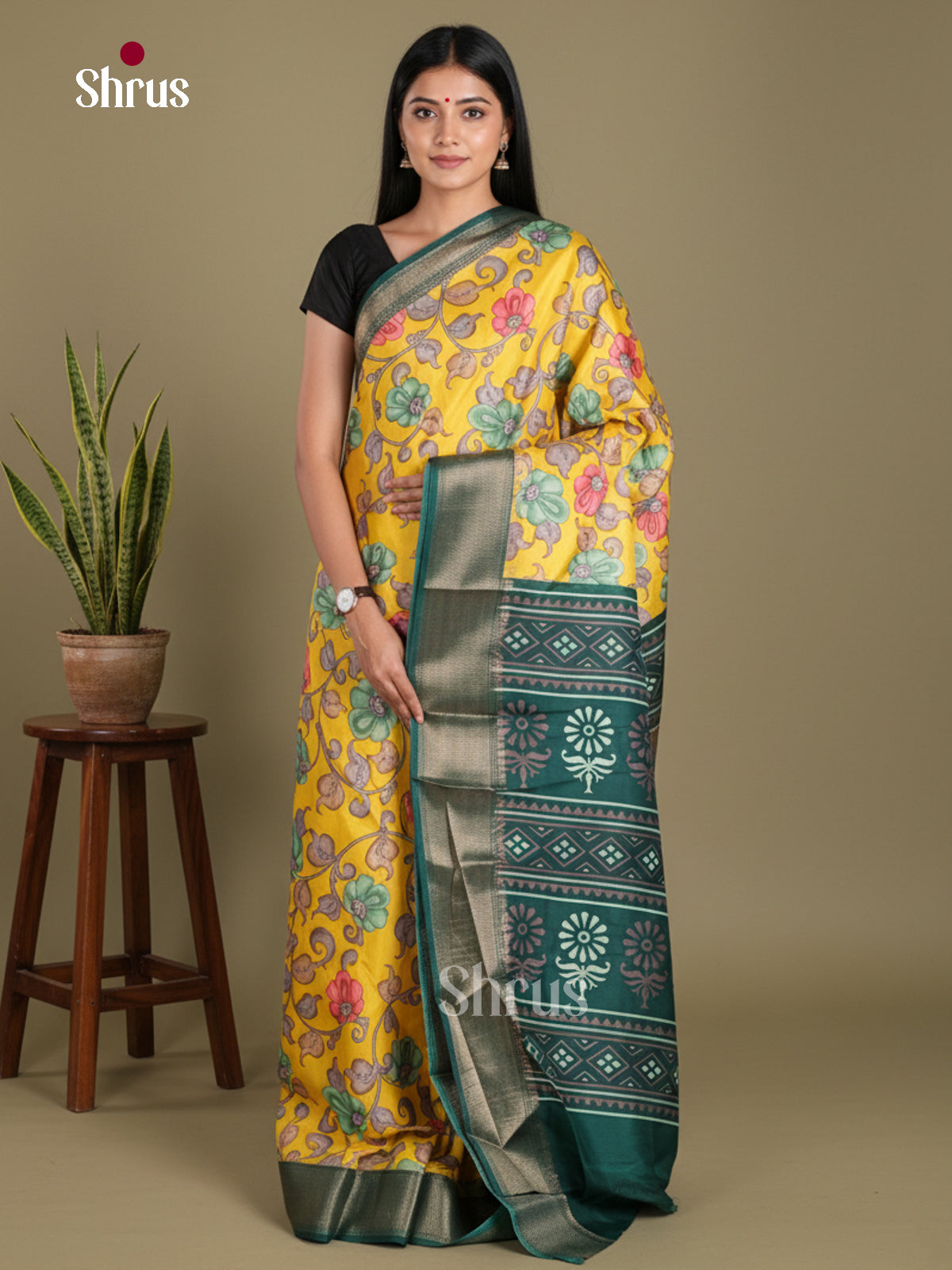 DJS24241 - Semi Crepe Saree - Shop on Shrus.com