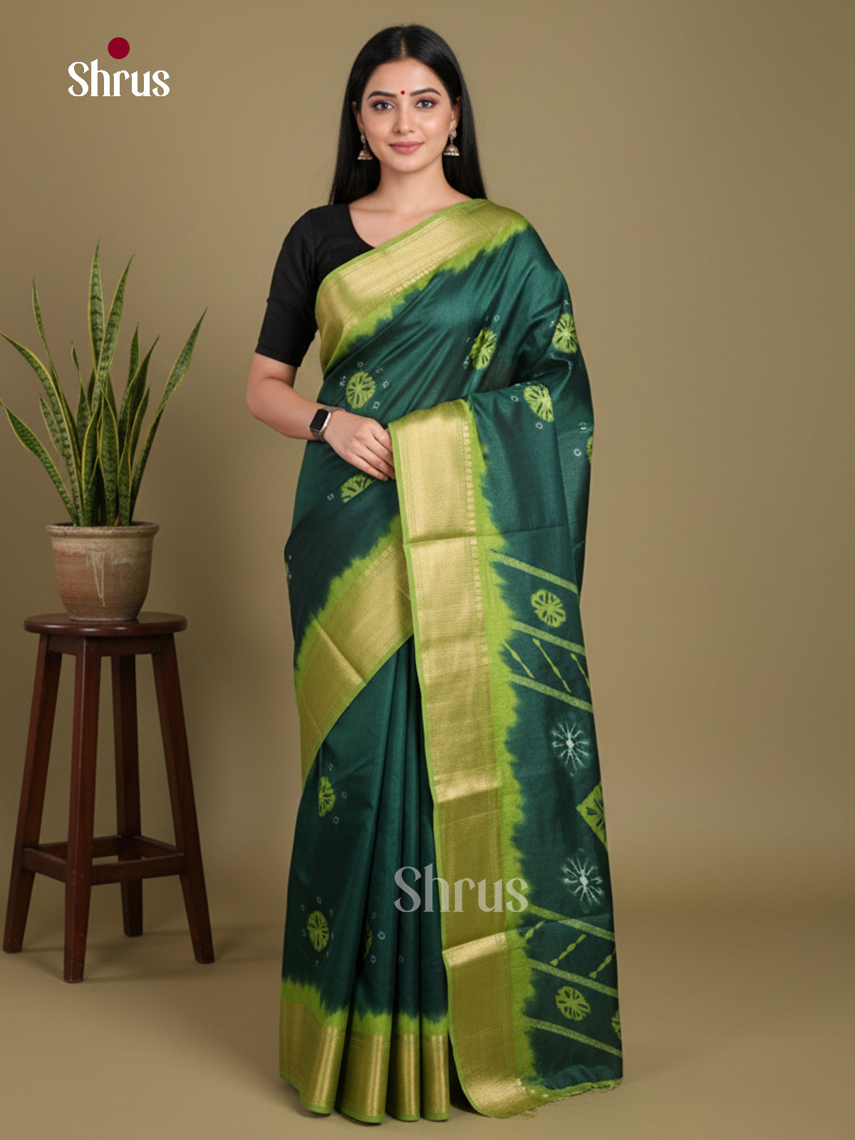 DJS24242 - Semi Crepe Saree - Shop on Shrus.com