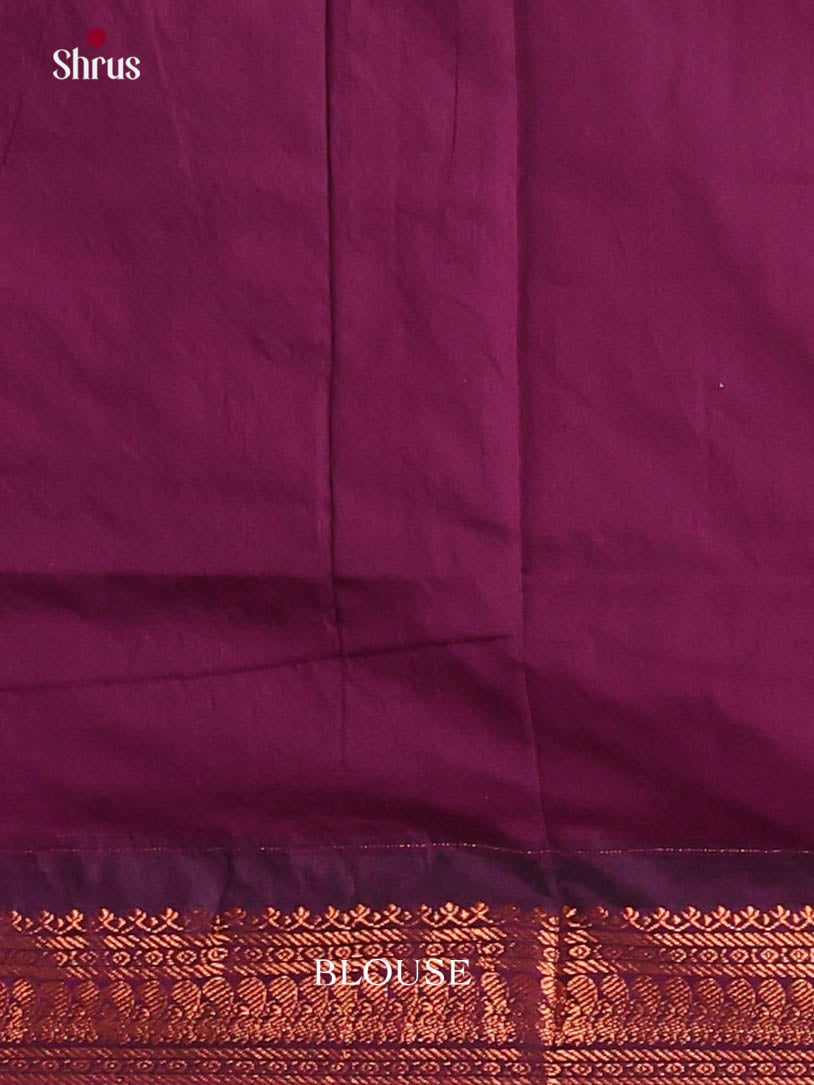 Grey & Purple- Kalyani Cotton Saree