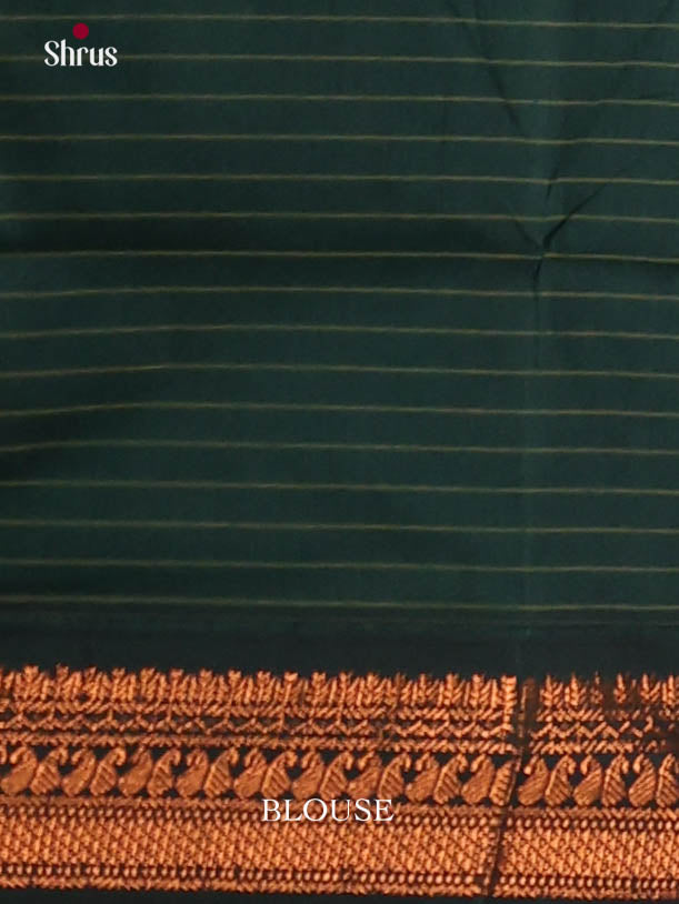 Dark Mustard & Green- Kalyani Cotton Saree