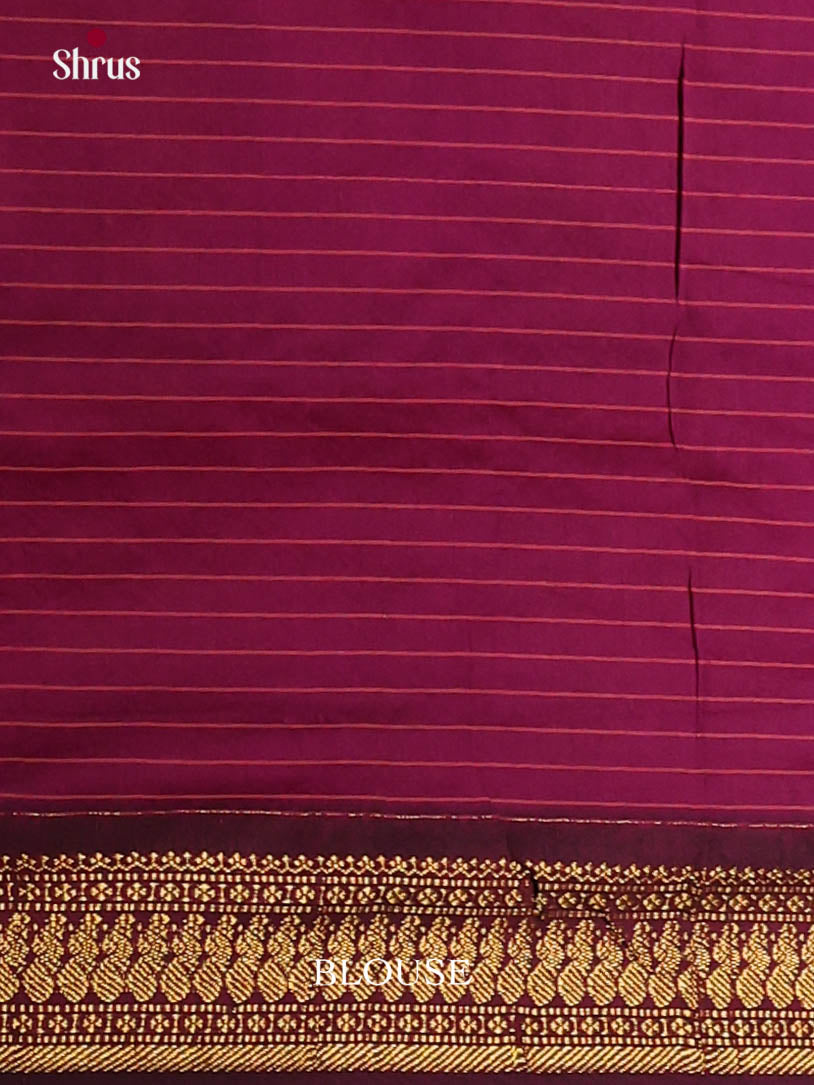 Grey & Purple- Kalyani Cotton Saree