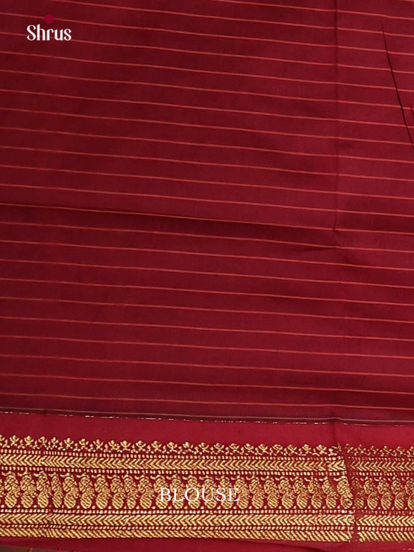 Grey & Maroon - Kalyani Cotton Saree